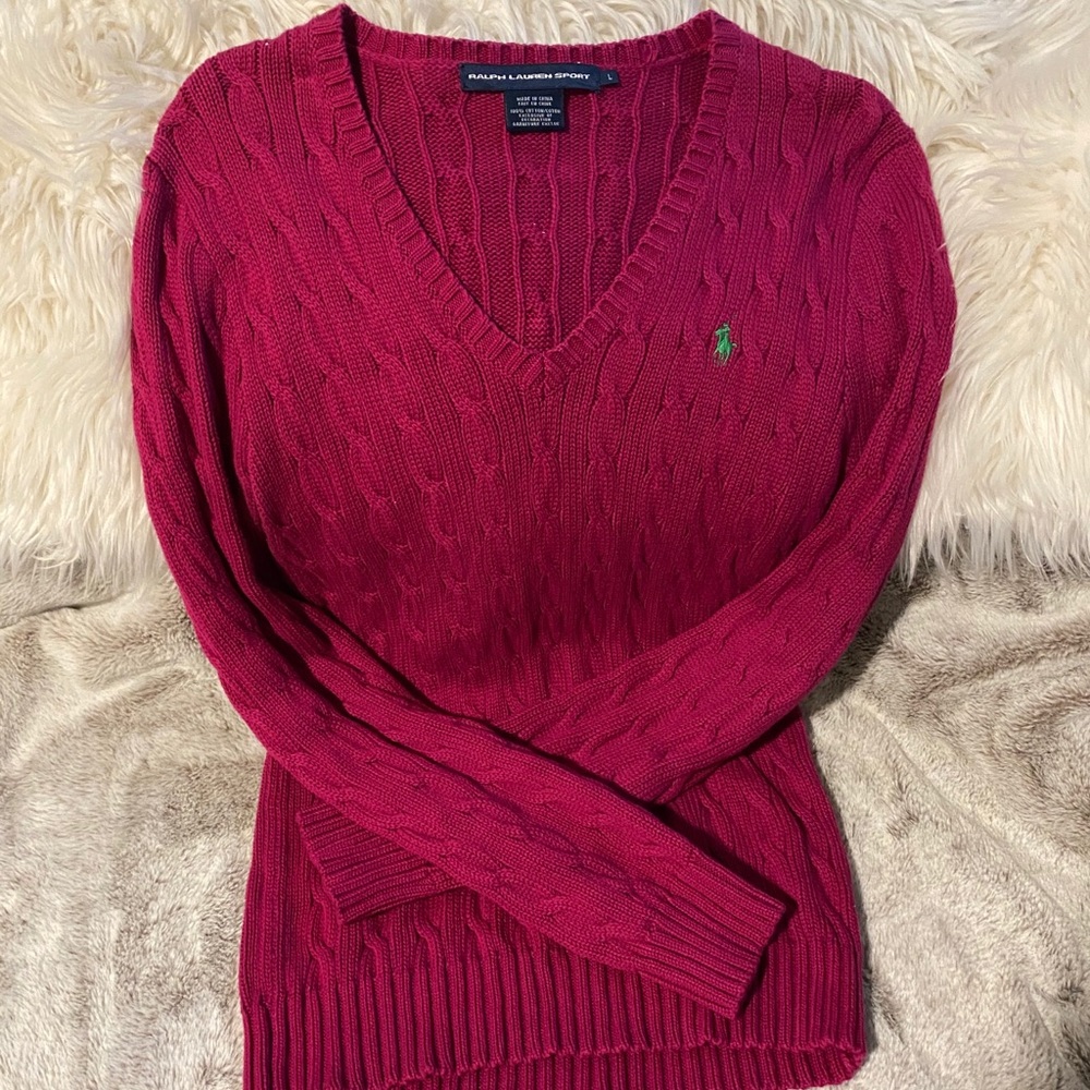 Ralph Lauren Sport SlimFit Cable-Knit Sweater L